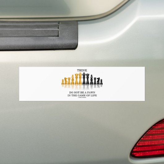 Denk dat je geen schaap in het spel bent bumpersticker (Op auto)