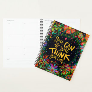 Denk dat je kunt Inspirerend bloementrendy Planner