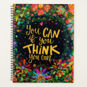 Denk dat je kunt  Inspirerend bloementrendy Planner (Voorkant)