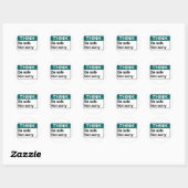 DENK DAT VEILIG IS, NIET SORRY RONDE STICKER (Vel)