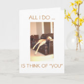 DENK DE HELE DAG AAN JE DOOR DE KAART (Gele Bloem)