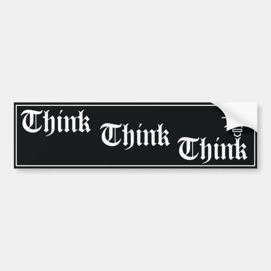 Denk Denk Denk AA slogan bumpersticker (Voorkant)