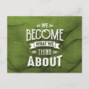 Denk eens na - Motivatie offertes. Briefkaart