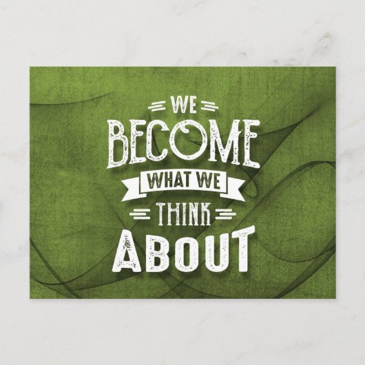 Denk eens na - Motivatie offertes. Briefkaart (Voorkant)