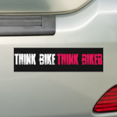Denk eenvoudig aan Bike Bumpersticker (Op auto)