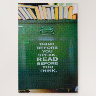 Denk eerst na voordat je woorden van Wijze spreekt Legpuzzel