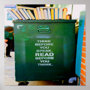 Denk eerst na voordat je woorden van Wijze spreekt Poster