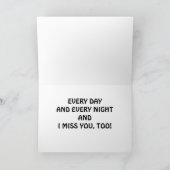 DENK ELKE DAG/NACHT AAN JE EN MIS JE OOK KAART (Binnen)