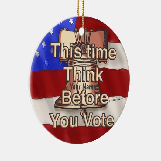 Denk en stem keramisch ornament (Rechts)