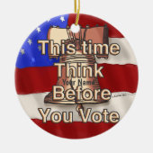 Denk en stem keramisch ornament (Voorkant)