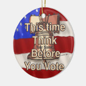 Denk en stem keramisch ornament (Links)