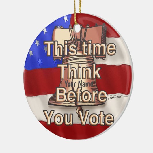 Denk en stem keramisch ornament (Links)