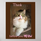 Denk er eerst over na (inlevingsdruk Poster) Poster (Voorkant)