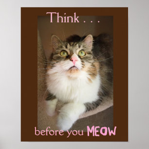 Denk er eerst over na (inlevingsdruk Poster) Poster