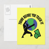 Denk er eerst over na voordat je het weggooit briefkaart (Voorkant / Achterkant)