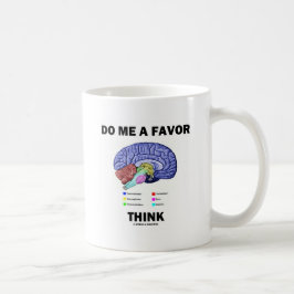 Denk er goed over na (hersenanatomie Humor) Koffiemok
