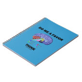 Denk er goed over na (hersenanatomie Humor) Notitieboek (Linkerzijde)