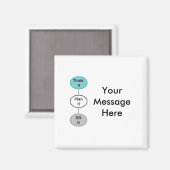 Denk er maar over na magneet (Voorkant / Achterkant)