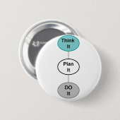 Denk er maar over na ronde button 5,7 cm (Voorkant /achterkant)