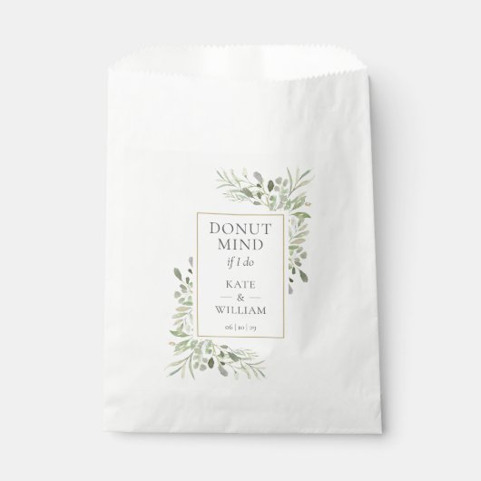 Denk er niet aan als ik een Greenery Foliage Wedde Bedankzakje (Voorkant)