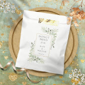 Denk er niet aan als ik een Greenery Foliage Wedde Bedankzakje