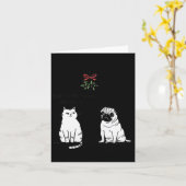 Denk er niet eens aan Grappige kat moeder en hond  Kaart (Gele Bloem)