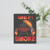 Denk eraan dat ik rook op een moker Funny BBQ-them Briefkaart (Staand voorkant)