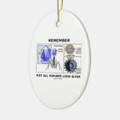 Denk eraan dat niet alle virussen op Virologie lij Keramisch Ornament (Links)
