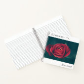 Denk eraan om de Rode Roos Bloem Notitieboek te la (Binnen)