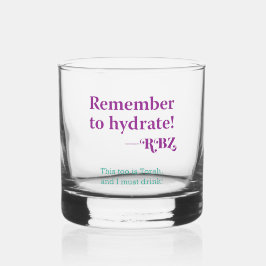 Denk eraan om te hydrateren whisky glas