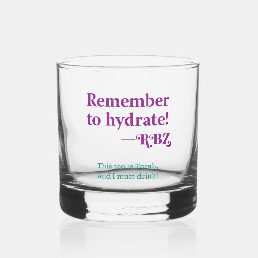Denk eraan om te hydrateren whisky glas (Voorkant)