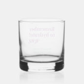 Denk eraan om te hydrateren whisky glas (Achterkant)