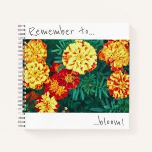 Denk eraan te bloeien Goudsbloem Bloemen Notitiebo Notitieboek