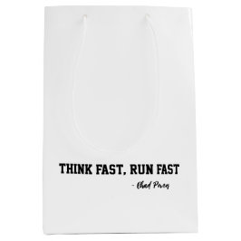 Denk Fast Run Fast Sports Motivatie Quote Medium Cadeauzakje