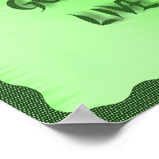 DENK-GA-LEVENDE GROEN-POSTER POSTER (Hoek)