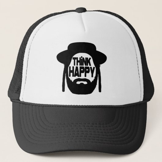 Denk Gelukkig Trucker Pet (Voorkant)