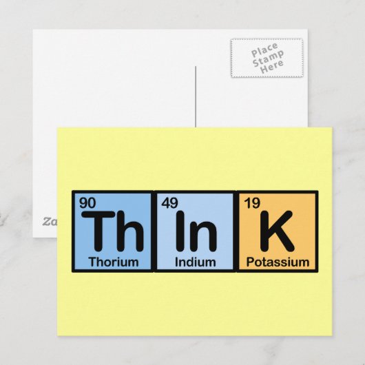 Denk gemaakt van Elementen Briefkaart (Voorkant / Achterkant)