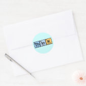 Denk gemaakt van Elementen Ronde Sticker (Envelop)