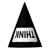 DENK gewoon ... Funny Dumb Nerdy Stupid Typografie Feesthoedjes (Voorkant)