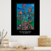 Denk gewoon na hoe Boeken zijn zoals Vogelhuizen m Poster (Keuken)