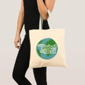 Denk globaal, handel lokaal tote bag (Voorkant (product))