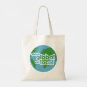 Denk globaal, handel lokaal tote bag (Achterkant)