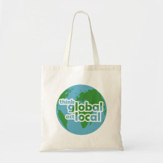 Denk globaal, handel lokaal tote bag