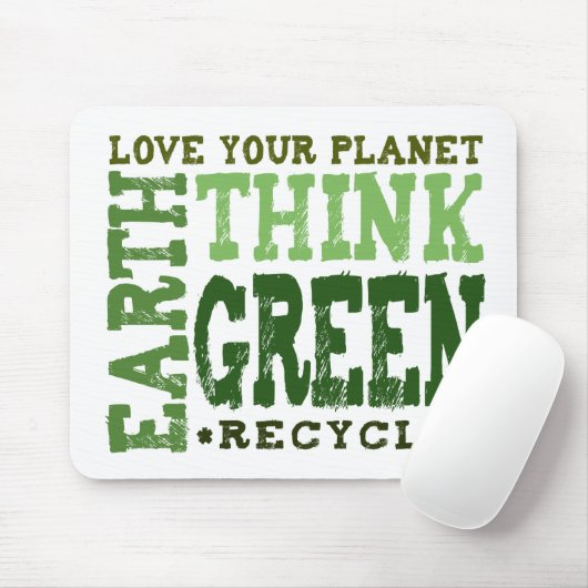 DENK GREEN - mousepad Muismat (Met muis)