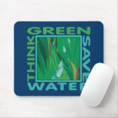 Denk groen, bespaar water muismat (Met muis)