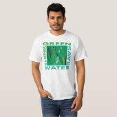 Denk groen, bespaar water t-shirt (Voorkant volledig)