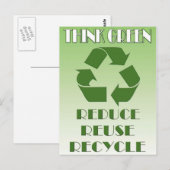 Denk groen briefkaart (Voorkant / Achterkant)