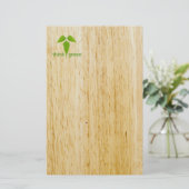 Denk groen briefpapier (Staand voorkant)