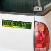 Denk groen bumpersticker (Op Truck)