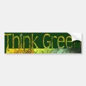 Denk groen bumpersticker (Voorkant)
